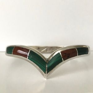 Taxco 950 Sterling Bracelet with Inlays